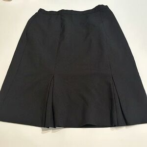 Classic Black Pleated A-Line Women's Skirt